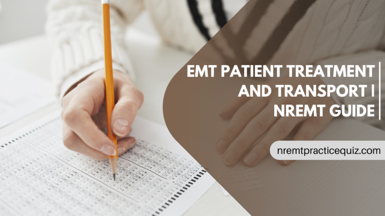 EMT Patient Treatment and Transport - EMT providing care to a patient before transport