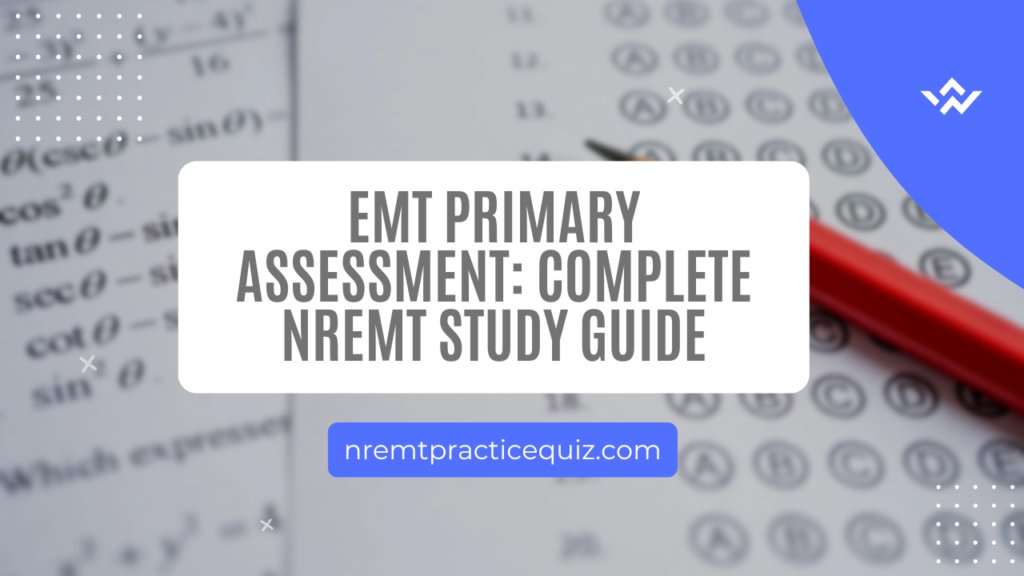 EMT primary assessment on a patient at an emergency scene