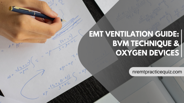 EMT Ventilation performing bag-valve-mask ventilation technique on a patient